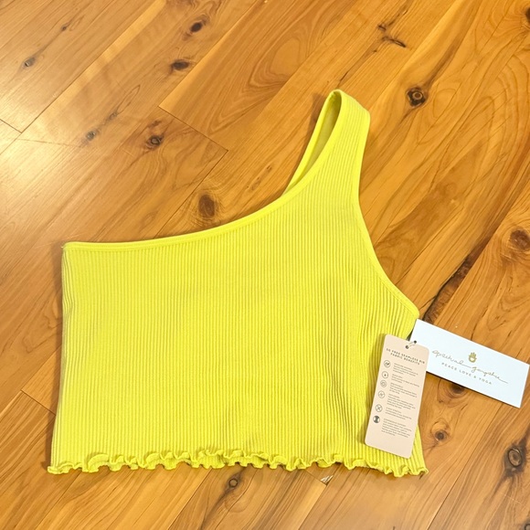 NEW☀️Spiritual Gangster Luna One-Shoulder Crop Top M/L $58 - Picture 6 of 10